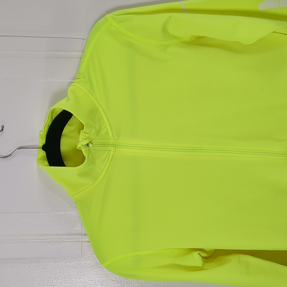 Nike women's quarter zip dri-fir top, bright yellow, size Large